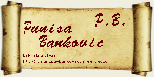 Puniša Banković vizit kartica